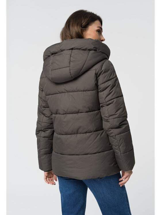 Volcano Volcano Kurtka zimowa J-ATLANTA Brązowy Regular Fit