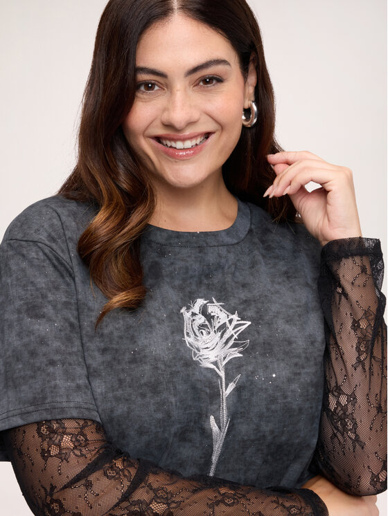 Fiorella Rubino Fiorella Rubino Bluzka G097L009483N033 Czarny Regular Fit