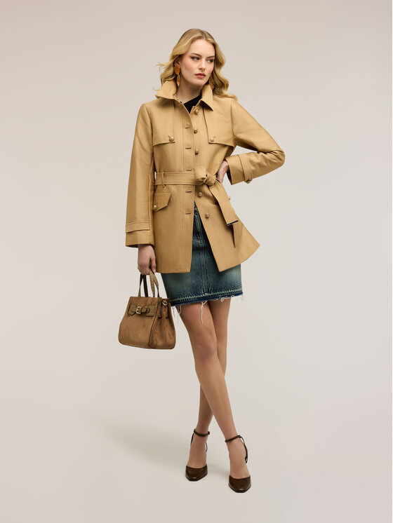 Motivi Motivi Cappotto invernale 0022Q000655N012 Crema Regular Fit