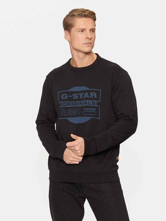 G-Star Raw Džemperis ar kapuci Originals D25441-D797 Melns Regular Fit