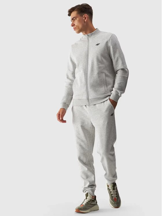 4F 4F Spodnie dresowe 4FWMM00TTROM0943-27M Szary Regular Fit