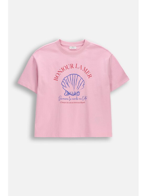 Coccodrillo Coccodrillo T-Shirt WC6143204QGJ-033 Różowy Regular Fit