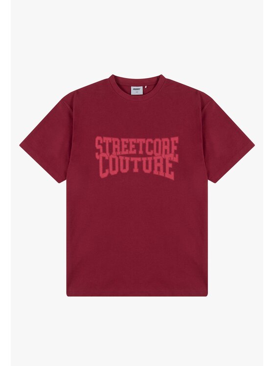 PROSTO. PROSTO. T-Shirt Street Couture Czerwony Oversize