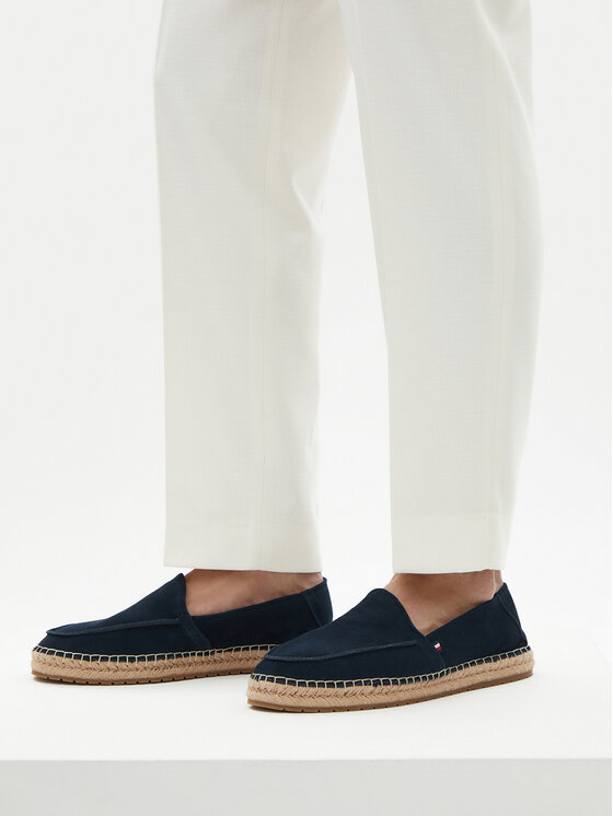 Tommy Hilfiger Tommy Hilfiger Espadryle Hilfiger Flex Espa Suede Loafer FM0FM05392 Granatowy