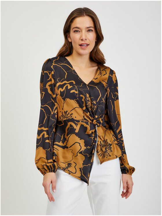 Orsay Orsay Bluzka 650247660000__42 Brązowy Regular Fit