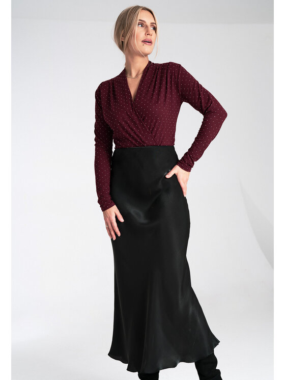 FIGL FIGL Body M1080 Bordowy Classic Fit