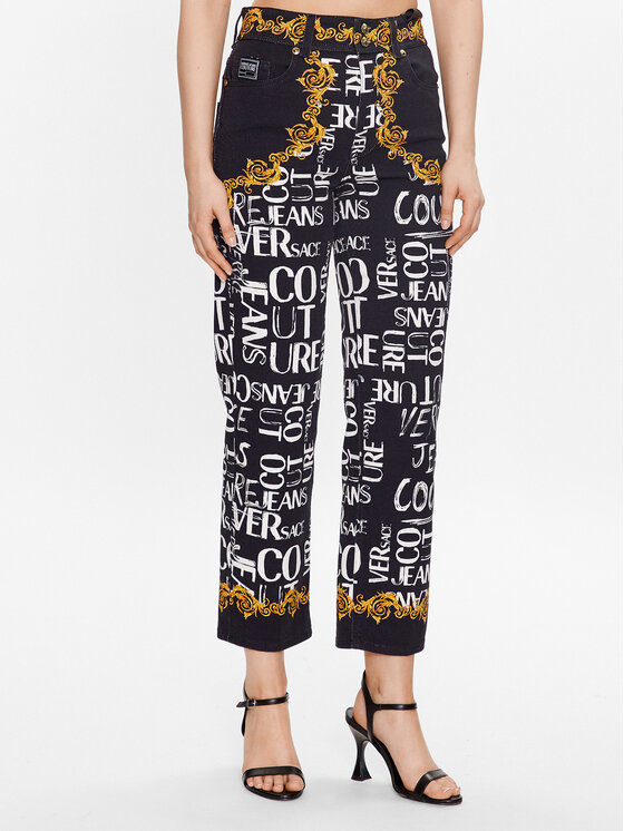 Versace Jeans Couture Versace Jeans Couture Riidest püksid 74HAB5TP Must Regular Fit