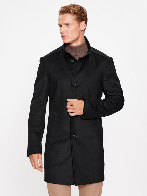 JOOP! Wollmantel 30037689 Schwarz Regular Fit | Modivo.de