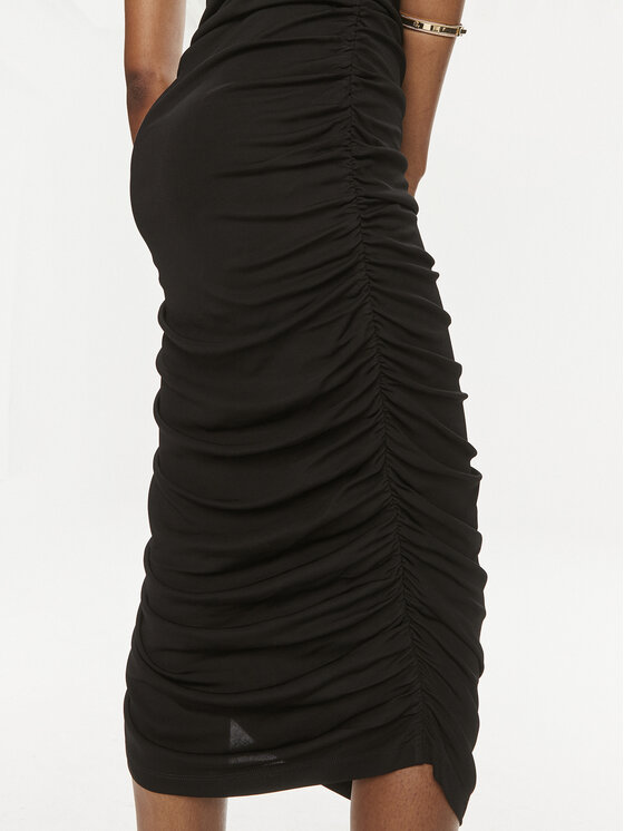 TWINSET TWINSET Koktel haljina 241TT2097 Crna Slim Fit