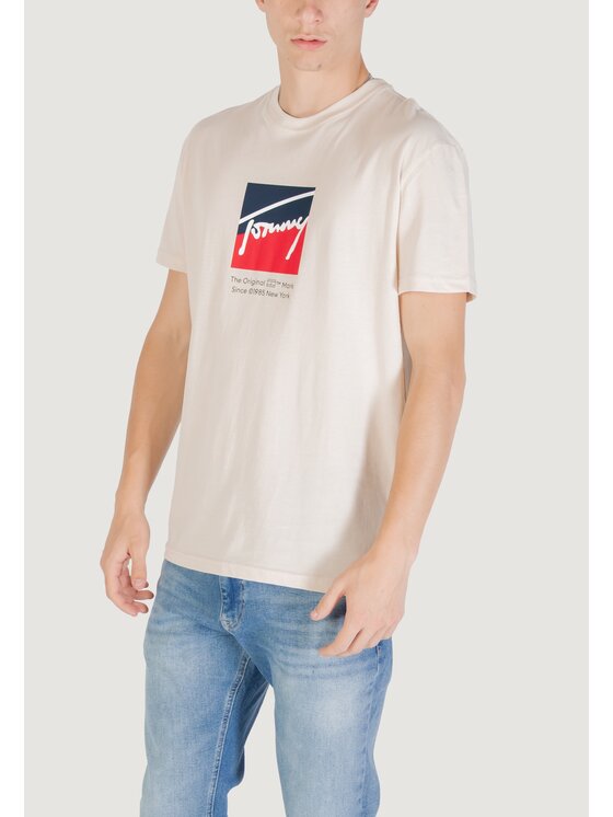 Tommy Jeans Tommy Jeans T-shirt TJM REG RWB DNA TEE Beige Casual Fit