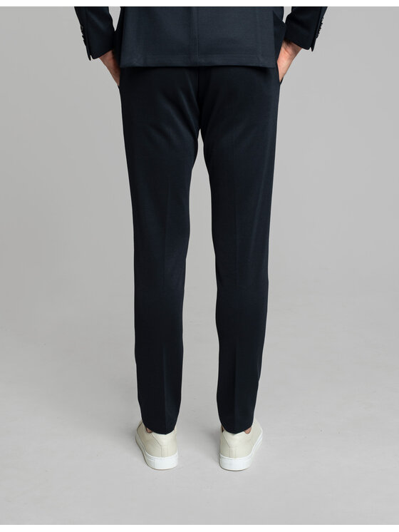Borgio Borgio Spodnie garniturowe circello Granatowy Slim Fit