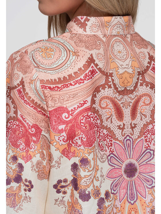 Ombre Ombre Koszula OW-SH-E0062 Żółty Loose Fit