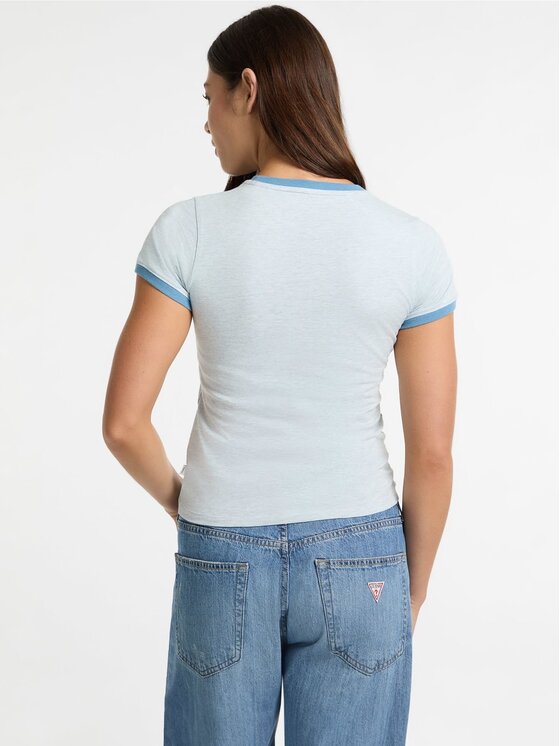 Guess Jeans Guess Jeans T-Shirt 174441 Modrá Classic Fit