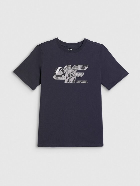 4F 4F T-Shirt 4FJRAW26TTSHM4349-22S Czarny Regular Fit