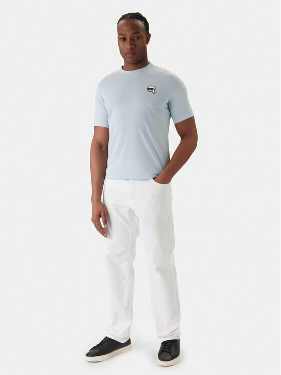 KARL LAGERFELD KARL LAGERFELD T-Shirt 755710 561224 Błękitny Regular Fit