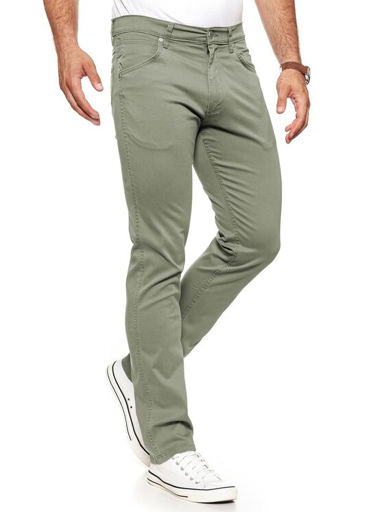 Wrangler Wrangler Pantaloni di tessuto GREENSBORO Verde Straight Fit