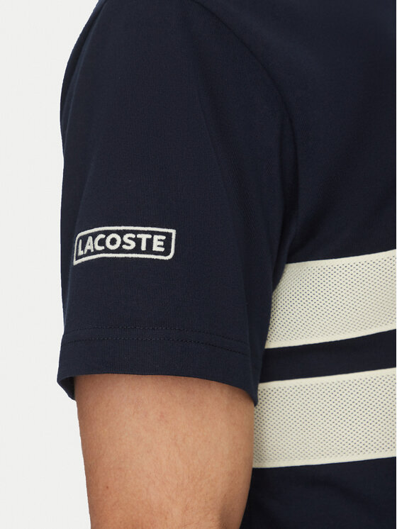 Lacoste Lacoste Tričko TH9769 Tmavomodrá Regular Fit