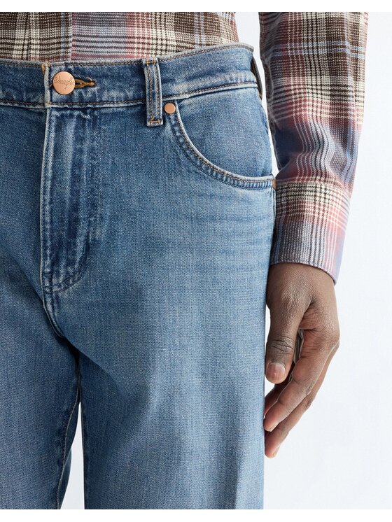 Wrangler Wrangler Jeansy LARSTON Niebieski Slim Fit