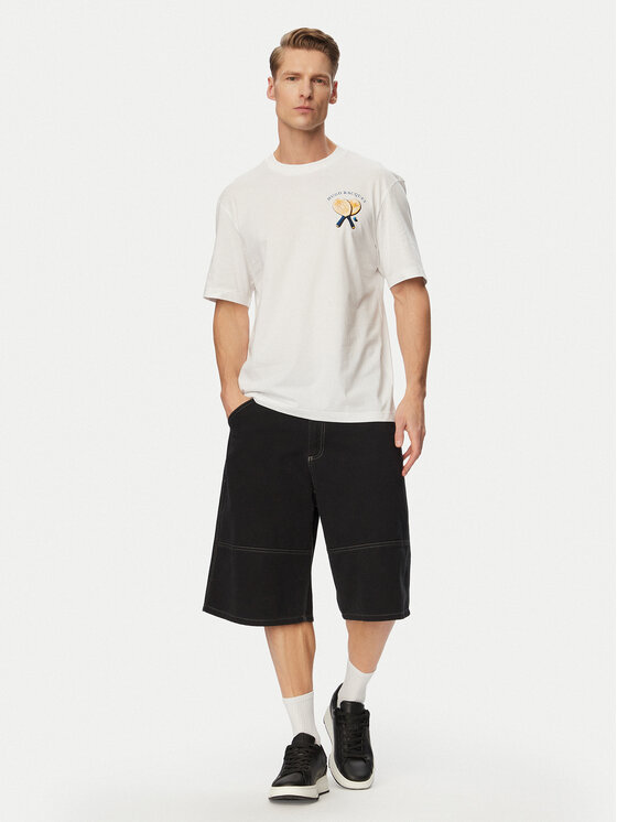 HUGO HUGO T-Shirt Nulaxo 50560093 Kremowy Regular Fit