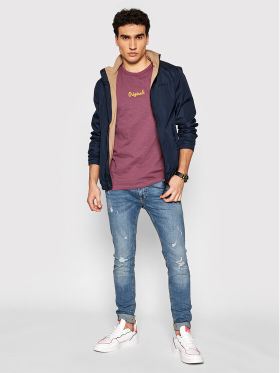 T-shirt Stockholm 12185790 Bordeaux Regular Fit