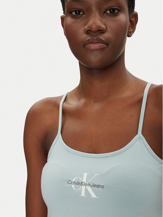 Calvin Klein Jeans Calvin Klein Jeans Top Monologo J20J223105 Modra Slim Fit