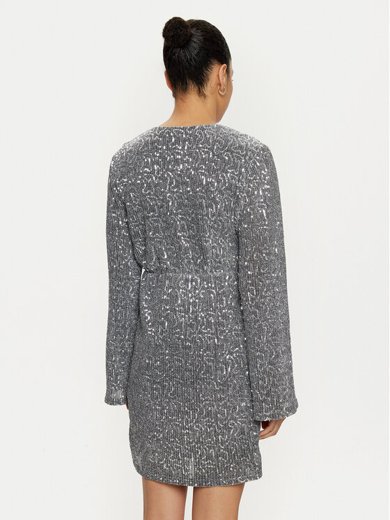 Vila Vila Коктейльна сукня Sanadu 14101818 Срібний Regular Fit