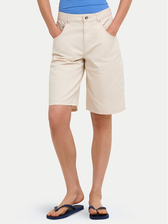 ONLY ONLY Βερμούδα Mate 15374734 Κρεμ Loose Fit