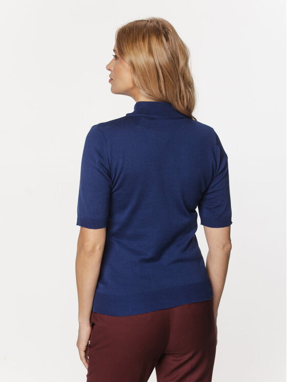 Willsoor Willsoor Sweter 88447 Granatowy Close Fit