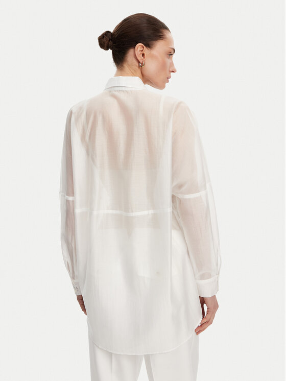 ACCESS FASHION ACCESS FASHION Koszula 53-7068-104 Biały Loose Fit