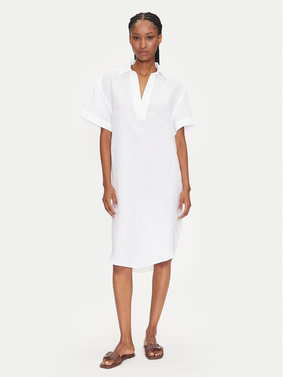 Gant Letné šaty 4503433 Biela Relaxed Fit