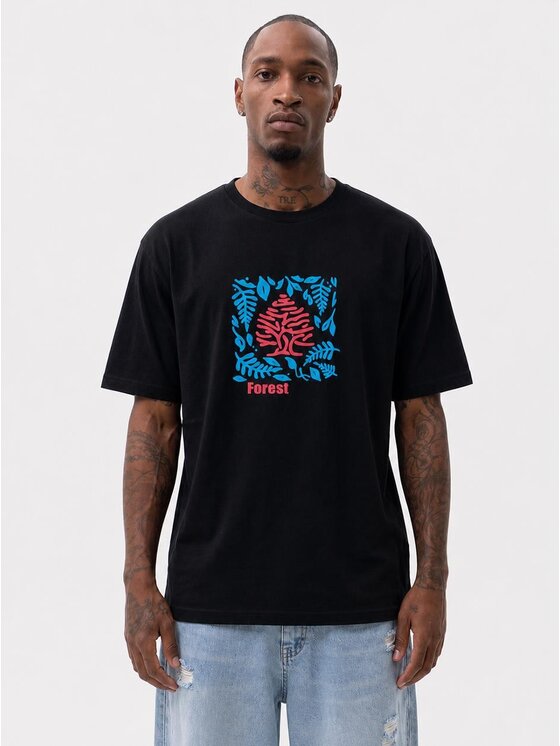 MyStars MyStars T-Shirt LAS 132427 Czarny Regular Fit