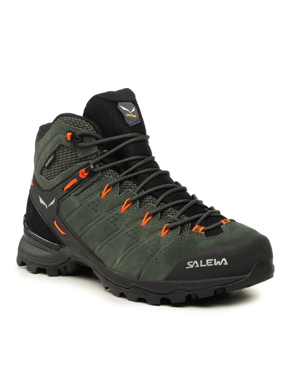 Bottes De Randonnée Salewa Alp Mate Mid - Hommes, Imperméables Gore-Tex, Semelle Vibram