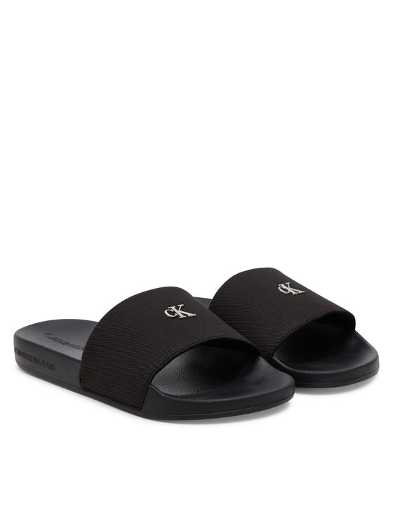 Calvin Klein Jeans Calvin Klein Jeans Papucs Slide Monogram Hardware YW0YW01713 Fekete