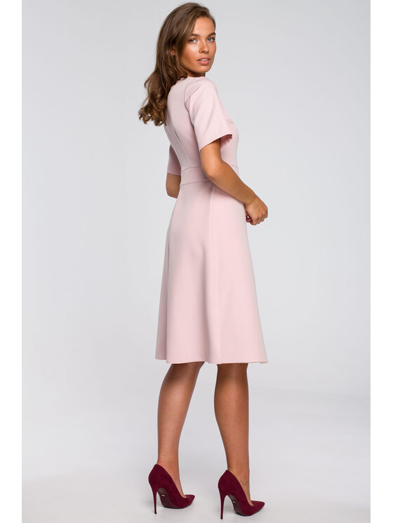 Stylove Stylove Sukienka koktajlowa S240 Różowy Regular Fit