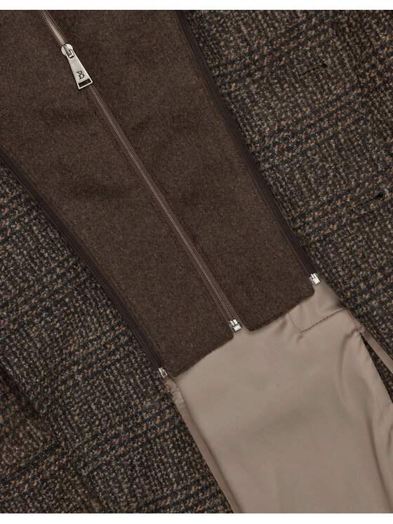 Borgio Borgio Płaszcz zimowy sorianello_br Brązowy Slim Fit