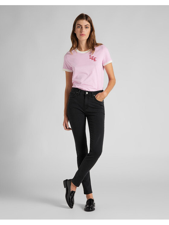 Lee Lee Jeansy SCARLETT HIGH Czarny Skinny Fit
