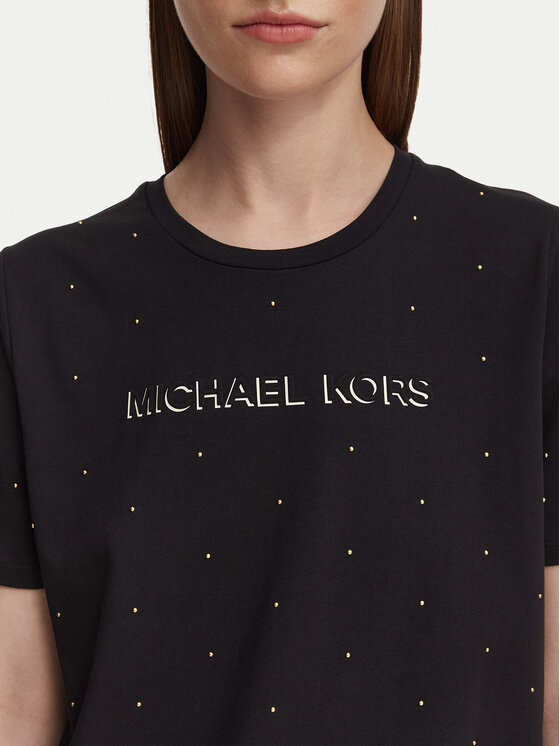 MICHAEL Michael Kors MICHAEL Michael Kors Tričko MT6524Y97J Čierna Regular Fit