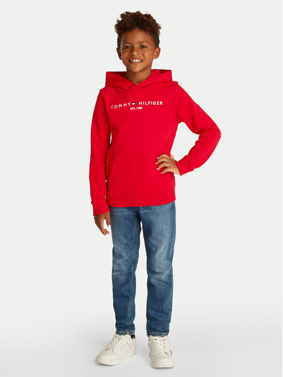 Tommy Hilfiger Tommy Hilfiger Felpa Essential KS0KS00205 D Rosso Regular Fit