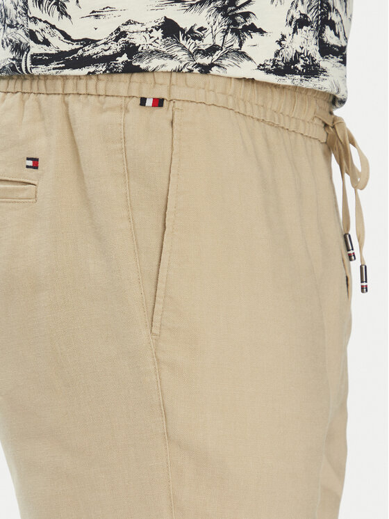 Tommy Hilfiger Tommy Hilfiger Штани з тканини Harlem MW0MW38801 Бежевий Slim Fit