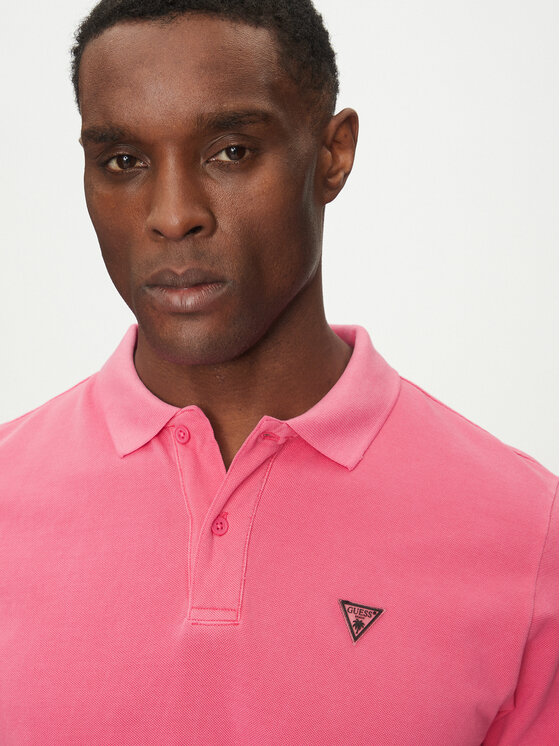 Guess Guess Polo majica F5GP00 K9WF1 Roza Regular Fit