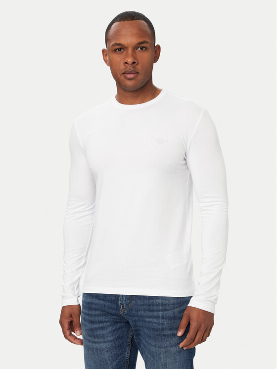 Guess Longsleeve M6YI28 K3733 Alb Regular Fit