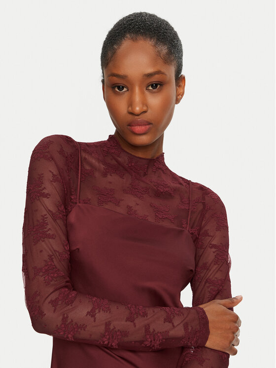 YAS YAS Sukienka koktajlowa Meels 26032597 Czerwony Regular Fit