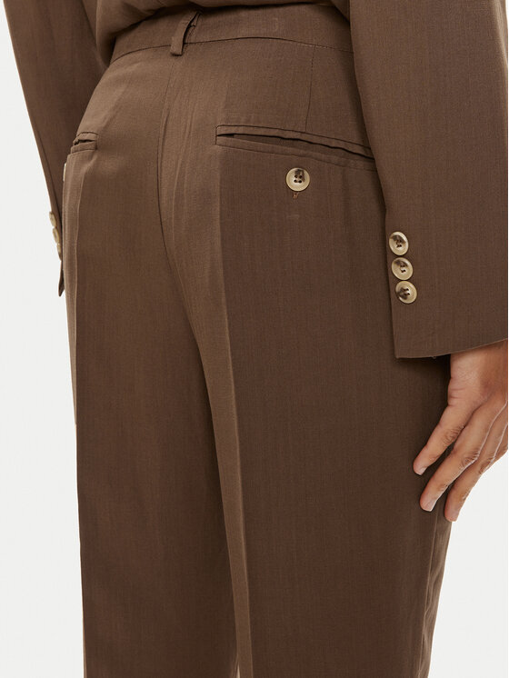 ViCOLO ViCOLO Kalhoty z materiálu TB1564 Hnědá Regular Fit