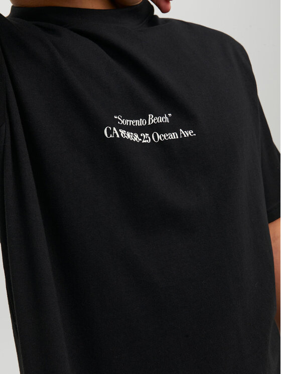 Jack & Jones Jack & Jones T-shirt Grocery 12230754 Crna Oversize