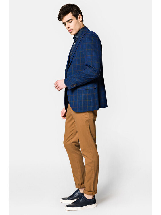 Lancerto Lancerto Marynarka MA073222000001 Granatowy Slim Fit