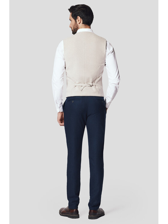 Lancerto Lancerto Kamizelka Padova KA131224000010 Beżowy Slim Fit