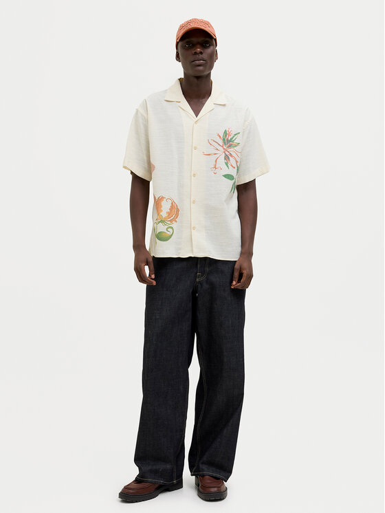 Jack&Jones Jack&Jones Košulja Luke 12271108 Écru Relaxed Fit