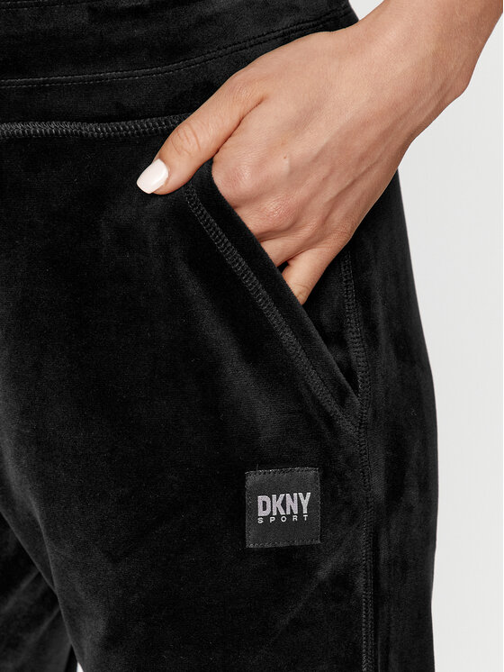 DKNY Sport DKNY Sport Spodnie dresowe DP3P1854 Czarny Regular Fit