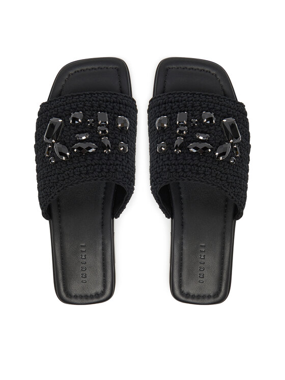 Inuikii Inuikii Παντόφλες Classic Suede Velcro 70104-367 Μαύρο