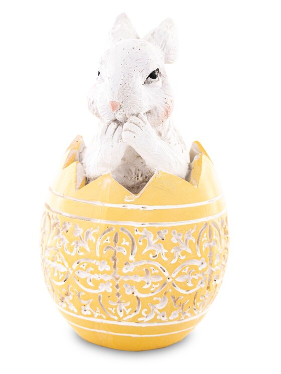 MIAhome MIAhome Figurka króliczek w skorupce PISANKI Pomarańczowy
